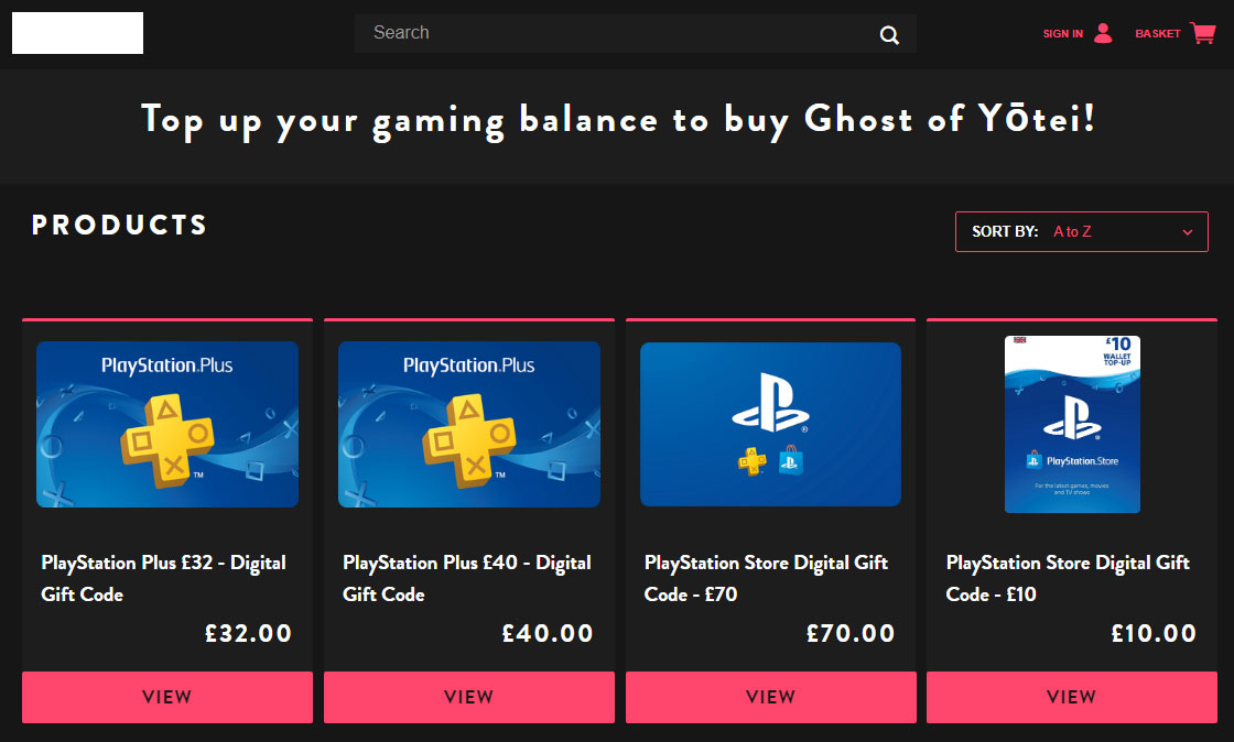 BigCommerce Products Page