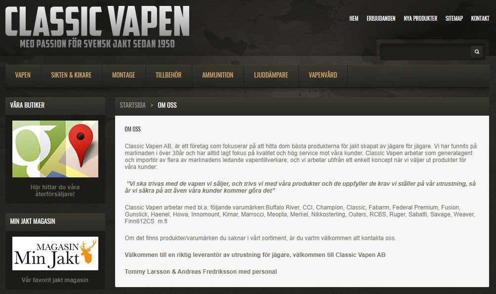 Classic Vapen About