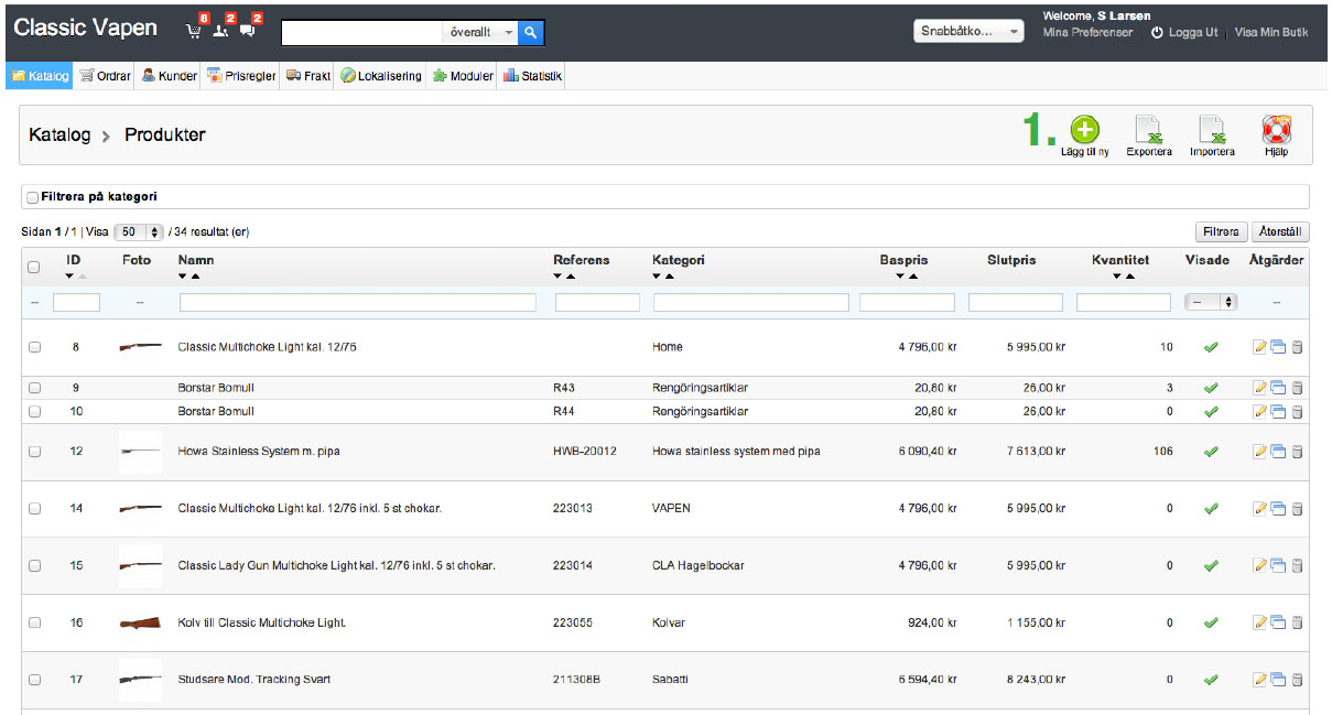 Classic Vapen Backend