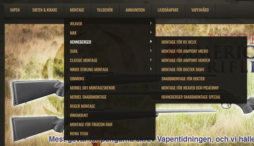 Classic Vapen Menu