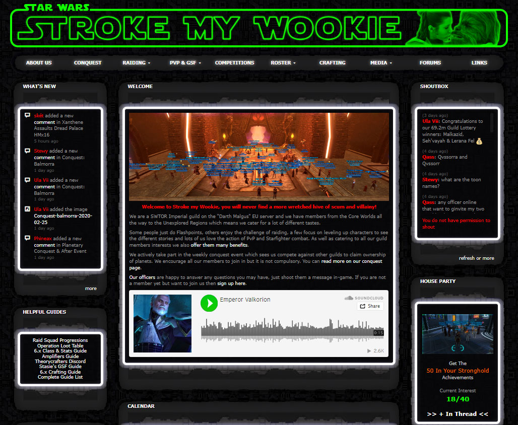 Stroke My Wookie Home Page