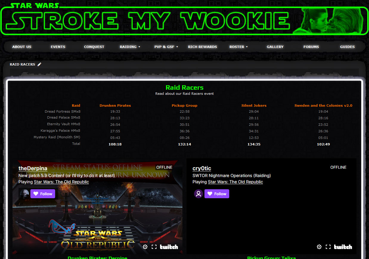 Stroke My Wookie Raid Racers