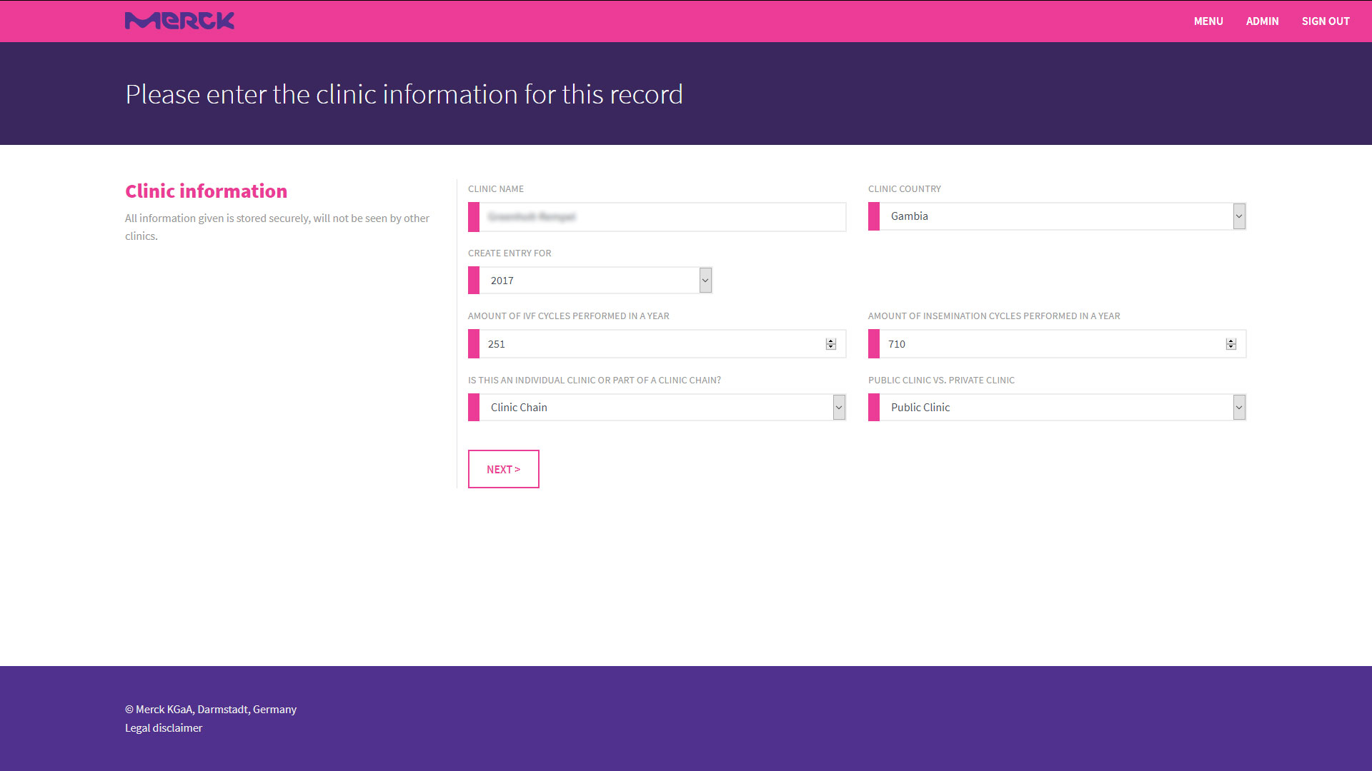 Treatment Discontinuation Data Entry
