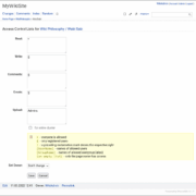 WackoWiki Page Permissions